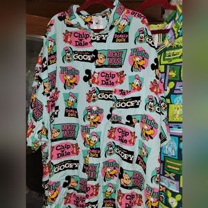 Mickey and Friends men's button up camp shirt